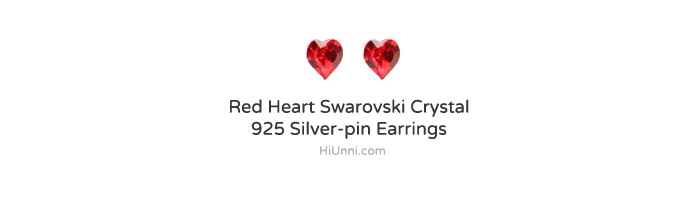 Jewelry_accessories_ear_stud_earrings_korean_asian-style_925-silver_Nickel-Free_Swarovski_Crystal_Rhodium_heart_red_3