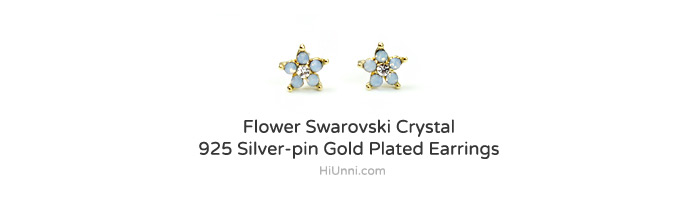 accessories_ear_stud_earrings_korean_asian-style_Swarovski_Crystal_925-silver_14KGP_Nickel-Free_Flower