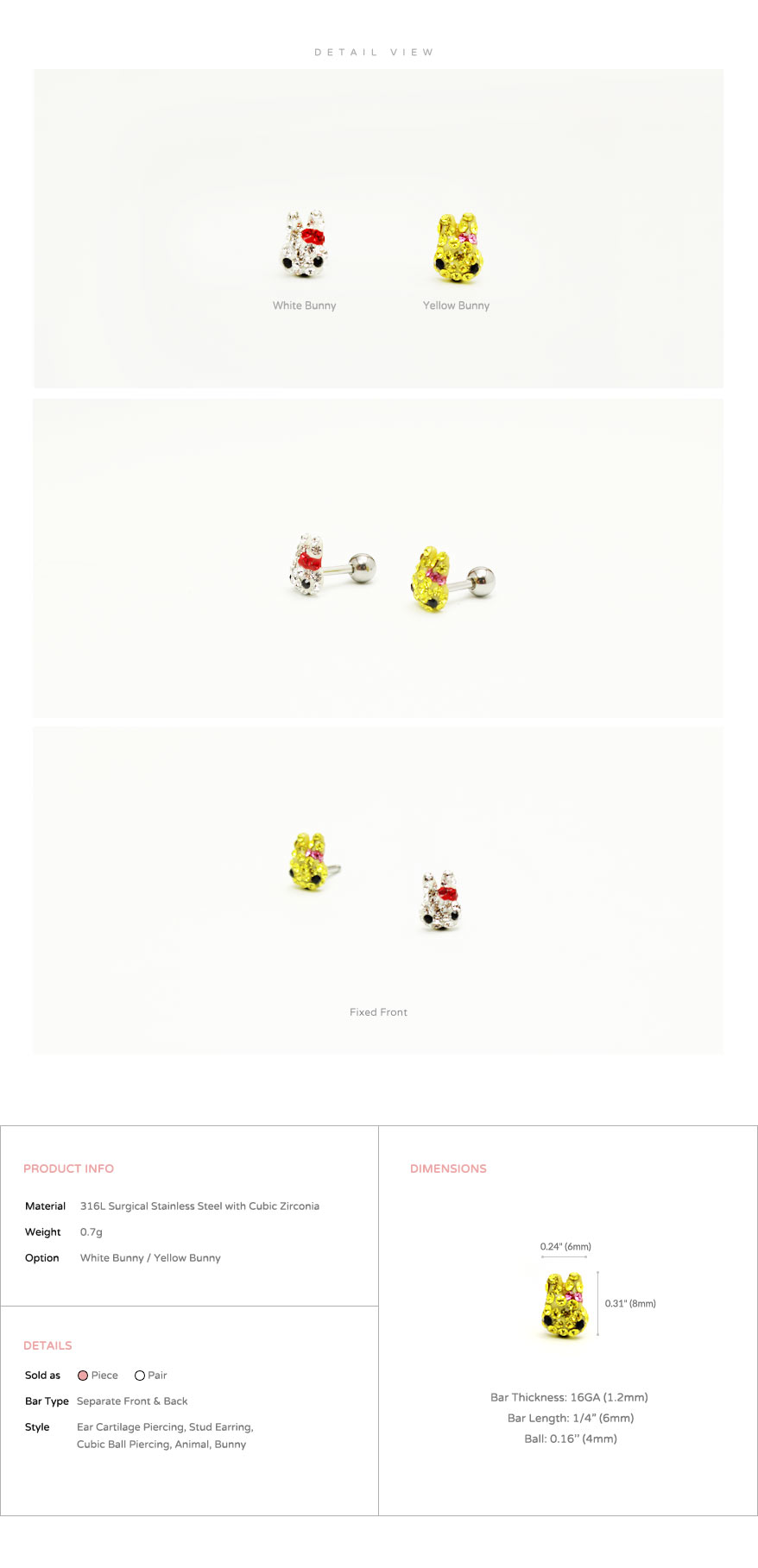ear_studs_piercing_Cartilage_16g_316l_Stainless_Steel_earring_korean_asian_style_barbell_cubic_zirconia_Bunny_animal_4