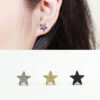 16g Shiny star ear fake plug, Ear cartilage earrings