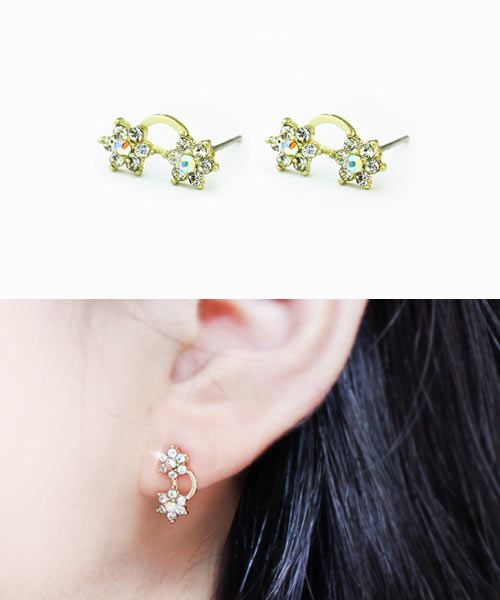 1 Pair Titanium Steel Prong Cartilage Piercing Ear Studs Earrings Jewelry_TI 