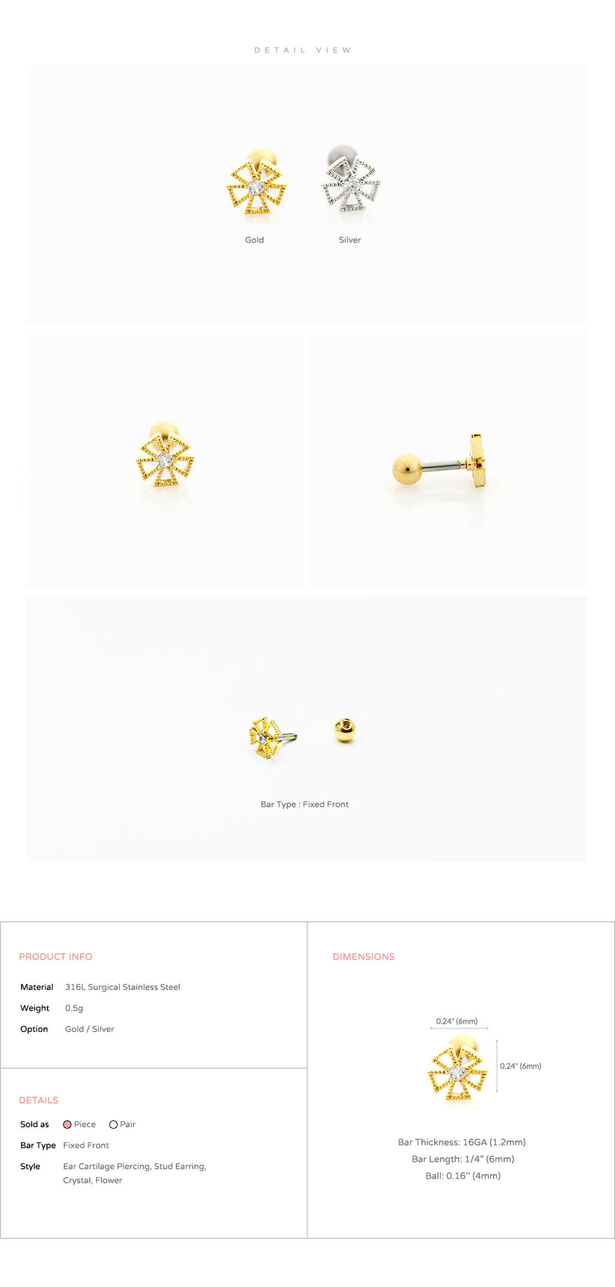 ear_studs_piercing_Cartilage_earrings_16g_316l_Surgical_Stainless_Steel_korean_asian_style_jewelry_barbell_Daisy_flower_crystal_5