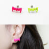 Neon Colored Fang Ear Piercing Barbell
