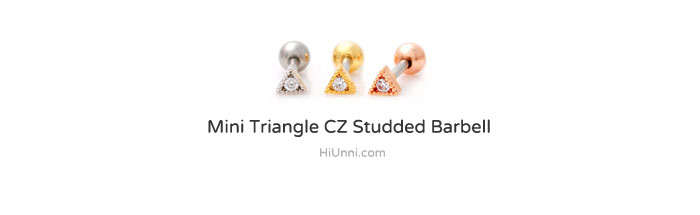 ear_studs_piercing_Cartilage_16g_316l_Stainless_Steel_earring_korean_asian_crystal_barbell_cz_cubic_zirconia_rosegold_triangle_3