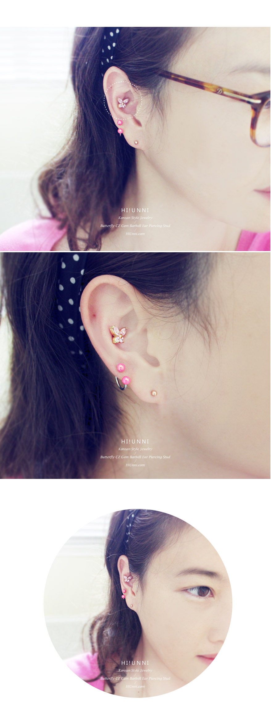 ear_studs_piercing_Cartilage_16g_316l_Stainless_Steel_earring_korean_asian_style_barbell_Butterfly_gem_cubic_cz_3