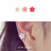 16g 1/4” Cute flower Barbell Ear Piercing Stud, cartilage earring tragus helix conch piercing