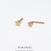 20g Rose gold star nose ring
