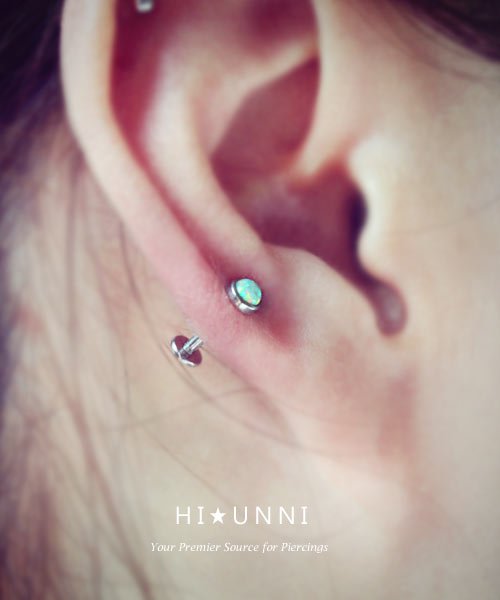 Boucle D'oreille Tragus 16G Acier Chirurgical 316L - Piercing Interne, Pour Cartilage, Lèvre, Conque, Helix