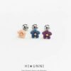 16g mini flower cartilage earring, flower ear stud, helix conch ear cartilage piercing jewelry, 316l surgical steel, sold as 1 piece