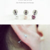 16g 3, 4mm Pearl cartilage earring, pearl ear stud, helix monroe tragus labret piercing jewelry,surgical steel, body jewelry,sold as piece