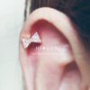 16g CZ bow tie cartilage earring, Tragus helix conch ear stud, labret bar(optional), sold as piece
