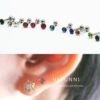16g Tiny 3mm CZ Stud, Cartilage earring, Tragus Helix conch piercing, 316l surgical steel, Sold per piece