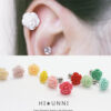 16g 11mm Rose ear cartilage earring, flower earrings, cartilage ear stud, tragus helix conch piercing / 316l surgical steel / Sold as piece